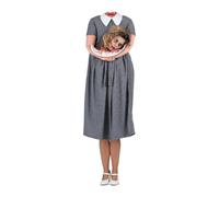 My Other Me - Disfraz para mujer adulta de Mujer sin Cabeza con vestido negro y blanco, talla única (XS a XL). Perfecto para destacar en Halloween