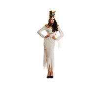 My Other Me - disfraz para mujer adulto de Faraona en blanco con vestido y sombrero talla ML. Aporta un toque de misterio a cada evento