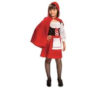 My Other Me - Disfraz para niña de Caperucita con vestido y capa con capucha en blanco y rojo talla 7-9 años. Sorprende a todos con tu dulzura en cada cuento