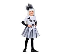 My Other Me - Disfraz para niña de Fantasma con diadema, camiseta y falda tutú en blanco y negro talla 10-12 años ¡Atrévete a ser el espectro más encantador!