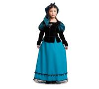 My Other Me - Disfraz para niña de Goyesca tradicional con vestido y tocado en azul y negro talla 12-24 meses ¡Luce como una verdadera dama de época!