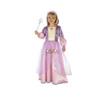 My Other Me - Disfraz para niña de Princesa rosada y morada con tocado y vestido talla 7-9 años. Perfecto para recrear cuentos de hadas en cualquier ocasión especial