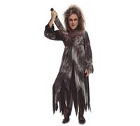 My Other Me - Disfraz para niña de Psicópata vestido con vestido en negro y gris talla 10-12 años. Da un toque espeluznante a tu fiesta de Halloween