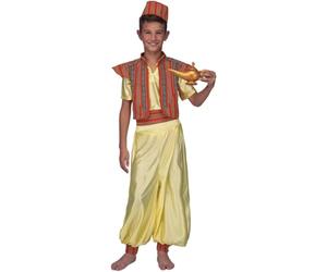 My Other Me - Disfraz para niño de Aladino amarillo con chaleco, camisa, pantalón, fajín y sombrero talla 7-9 años. Sorprende a todos con este clásico de las mil y una noches