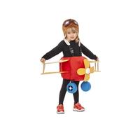 My Other Me - Disfraz para niño de Avión. Incluye vestido con tirantes y gorro de piloto en rojo y amarillo talla 3-4 años Alcanza nuevas alturas de diversión en cada vuelo.