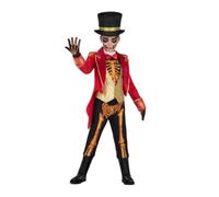 My Other Me - Disfraz para niño de Jefe de Pista con sombrero, chaqueta, chaleco con camisa, guantes, pantalón y cubrebotas en rojo y dorado talla 7-9 años. Descubre la magia del circo con cada paso