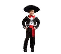 My Other Me - Disfraz para niño de Mexicano con chaqueta, pajarita, fajín y pantalón en rojo y negro talla 5-6 años. Dale vida a tus fiestas con un toque de tradición mexicana