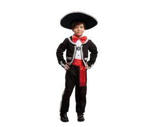 My Other Me - Disfraz para niño de Mexicano con chaqueta, pajarita, fajín y pantalón en rojo y negro talla 10-12 años. Perfecto para celebrar el Día de la Independencia mexicana