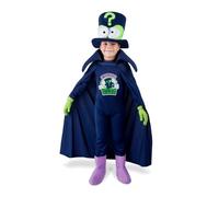 My Other Me - Disfraz para niño Enigma azul con sombrero, mono, capa, guantes y cubrebotas talla 4-5 años. Todo un reto para los curiosos más pequeños