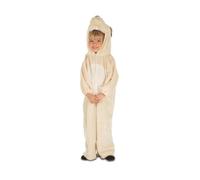 My Other Me - Disfraz pijama de Oso bebé unisex con mono con capucha en beige y blanco talla 12-24 meses. Perfecto para una aventura de cuentos antes de dormir