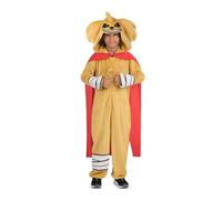 My Other Me - Disfraz pijama Mike.Exe infantil unisex, talla 7-9 años. Incluye mono beige con capucha de león, capa roja, cola y caja de sonido. ¡Activa su rugido más divertido!