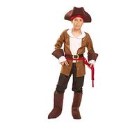 My Other Me Disfraz Pirata Niño, Capitan Garfio Niño, Disfraz Jack Sparrow, Talla 5 a 6 Años, Diseños Únicos para Halloween, Carnaval, Fiestas de Cumpleaños, Traje Corsario Bucanero, Color Marrón