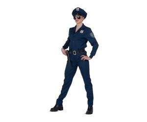 My Other Me - Disfraz Policía Mujer, talla XXL. Incluye conjunto en azul marino de pantalón y camisa con placa, gorra a juego con insignia y cinturón con pistolera negra. ¡Sé la protectora del orden!