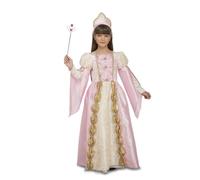 My Other Me - Disfraz Princesa Niña, talla 5-6 años. Incluye vestido rosa y beige con detalles dorados y mangas abullonadas, y diadema tipo corona a juego.
