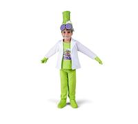 My Other Me - Disfraz Professor K SuperThing Infantil, talla 6-7 años. Incluye camiseta ver con impresión y con chaqueta blanca, pantalón cubrebotas y guantes verdes y sombrero con cara del personaje