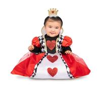 My Other Me - Disfraz Reina de Corazones Bebé, talla 24-36 meses. Incluye vestido con enagua en tonos rojos, negros y blancos, mangas abullonadas y diadema con corona. Pura realeza en miniatura.