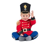My Other Me - Disfraz Soldado Cascanueces bebé-unisex, talla 12-24 meses. Incluye mono con chaqueta roja, pantalón azul, cinturón y sombrero negros con detalles dorados. Un clásico adorable.