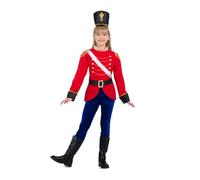 My Other Me - Disfraz Soldado Cascanueces Niña, talla 10-12 años. Incluye chaqueta roja, pantalón azul, cinturón y sombrero negros, con detalles dorados. Clásico de cuento navideño.