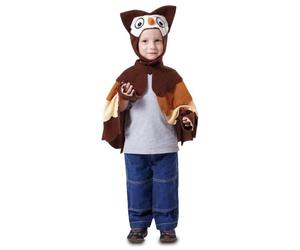 My Other Me - Disfraz unisex de Búho con capa, guantes y sombrero en tonos beige y marrón para niño talla 1-2 años. Deja volar tu imaginación con este encantador atuendo otoñal