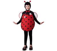 My Other Me - Disfraz unisex de Mariquita en negro y rojo con cuerpo, alas y gorro talla 10-12 años. Perfecto para fiestas de primavera y carnaval