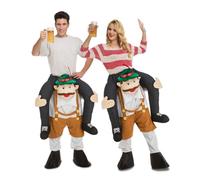 My Other Me - Disfraz unisex de Oktoberfest con pantalón con personaje en marrón y blanco para adulto talla única (de XS a XL). Lleva la diversión alemana a la fiesta.