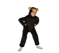 My Other Me - Disfraz unisex infantil de Chimpancé negro con mono con capucha talla 5-6 años. Vive emocionantes aventuras en la selva con este adorable disfraz