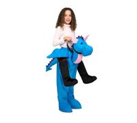 My Other Me - Disfraz unisex infantil de Dragón azul con pantalón con personaje apto para tallas de 7 a 12 años talla única. Diversión asegurada en fiestas temáticas