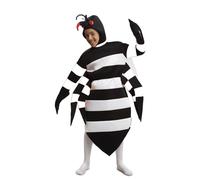 My Other Me - Disfraz unisex infantil de Mosquito Tigre blanco y negro con vestido, gorro y alas talla 7-9 años. Perfecto para divertirse con un toque travieso en fiestas temáticas