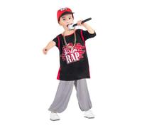 My Other Me Disfraz Yo Quiero Ser Rapero/a Gorra, Cadena, Camiseta, Micrófono, Pantalón Talla 5-7 Años