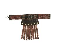 My Other Me - Falda unisex adulto de Gladiador marrón con cinturón decorado y tiras inferiores, talla única. Perfecta para completar tu armadura y triunfar en fiestas temáticas históricas