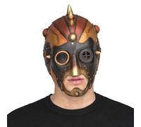 My Other Me - Máscara Steampunk unisex adulto marrón y negro. Un diseño mecánico e inquietante para dar un aire misterioso a tu caracterización