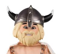 My Other Me - Máscara unisex adulto Charlie amarillo y gris colección Playmobil. Perfecta para añadir un toque divertido y épico a tu look festivo