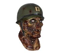 My Other Me - Máscara unisex adulto de Capitán Zombi marrón y verde. Un accesorio terrorífico para dar miedo en tus fiestas de Halloween