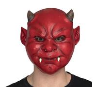 My Other Me - Máscara unisex adulto de Demonio rojo con cuernos. Un accesorio oscuro y aterrador para completar tu caracterización en la noche de Halloween
