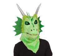 My Other Me - Máscara unisex adulto de Dragón verde con cuernos integrados. Añade un toque épico y fantástico en carnavales, fiestas temáticas o eventos de cosplay