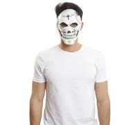 My Other Me - Máscara unisex adulto de Esqueleto Día de los Muertos blanco. Añade un aire enigmático y oscuro a tus celebraciones nocturnas