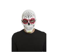 My Other Me - Máscara unisex adulto de Esqueleto Día de los Muertos blanco. Un complemento siniestro para brillar en la noche de los muertos vivientes