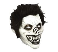 My Other Me - Máscara unisex adulto Monstruo Laughing Jack blanco y negro. Un accesorio tenebroso para completar un atuendo escalofriante en fiestas de terror