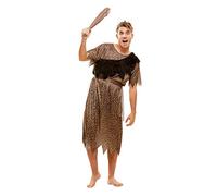 My Other Me Me-201210 Disfraz de troglodita aventurero para hombre, ajedrez, color marrón, M-L (Viving Costumes 201210)
