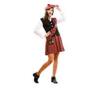 My Other Me Me-202160 halloween Disfraz de escocesa para mujer, ajedrez, color red, M-L (Viving Costumes 202160)