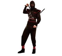 My Other Me Me-202612 halloween Disfraz de ninja killer para hombre, ajedrez, color negro, S (Viving Costumes 202612)