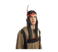 My Other Me Me-8435408213851 Peluca de indio, ajedrez, color moreno, Talla única (Viving Costumes 201385)