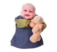 My Other Me - Muñeco Niño Diabólico con Peluche azul con movimiento, luz y sonido medidas 24 x 19 x 20 cm con pilas 3 x AA incluidas. Terror que sorprende en cada rincón de tu decoración de Halloween