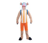 My Other Me - Disfraz Chopper One Piece Adulto, talla L. Incluye sombrero con cuernos, mochila, camiseta naranja y blanca y pantalón corto naranja y cubrebotas pezuña, con tela cómoda. Para Cosplay