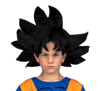 My Other Me - Peluca para niño de Goku tamaño 25x26x14 cm en color negro talla infantil. Perfecto para desatar tu poder Saiyan en cada batalla