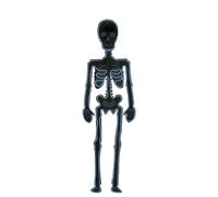 My Other Me - Silueta neón de Esqueleto negro con medidas 90 x 30 cm y pilas 2 x AA no incluidas. Aporta un toque espectral a tu decoración de Halloween