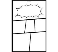 My own comic: Draw it yourself, design your comic book from the cover - Blank comic book - 120 pages - Typical comic page layout