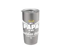 My Papa Is My Guardian Angel He Watches Over Me In Memory Vaso térmico de acero inoxidable de doble pared