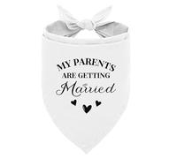 My Parents are Getting Married - Bandana para perro de boda, traje de perro de boda, regalo de compromiso, bandana de perro de boda, decoraciones de compromiso, accesorios de fotos de compromiso para