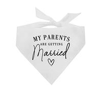 My Parents are Getting Married - Bandana para perro de compromiso de boda (blanco, XS 648)